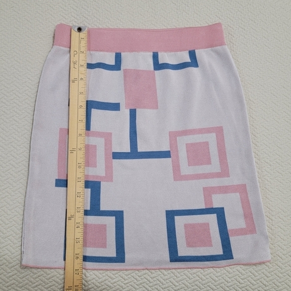 NEW Princess Polly Pink Blue Knit Pull on Skirt Size S / M - Picture 7 of 12